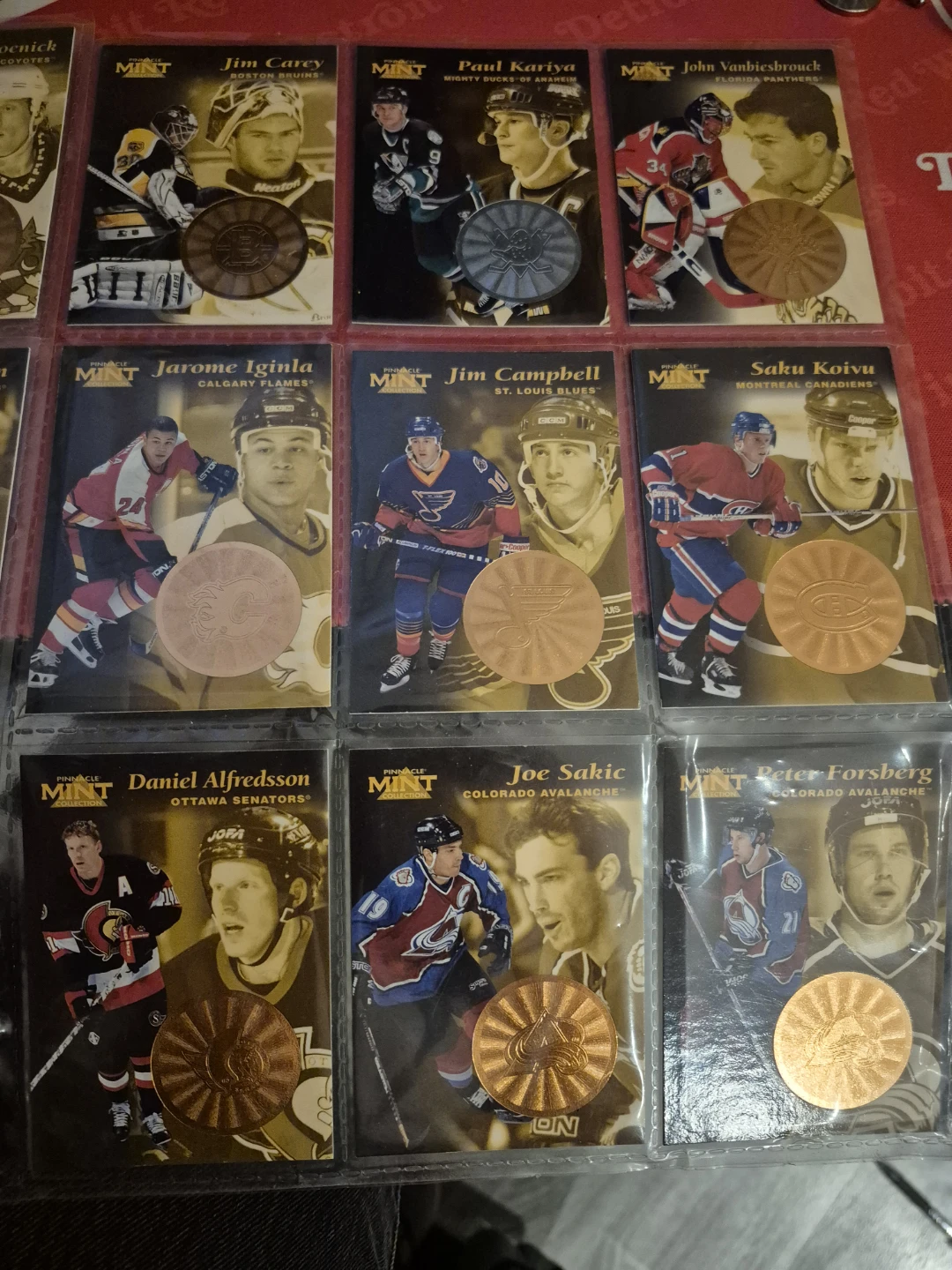 Pinnacle Mint Hockey Cards
