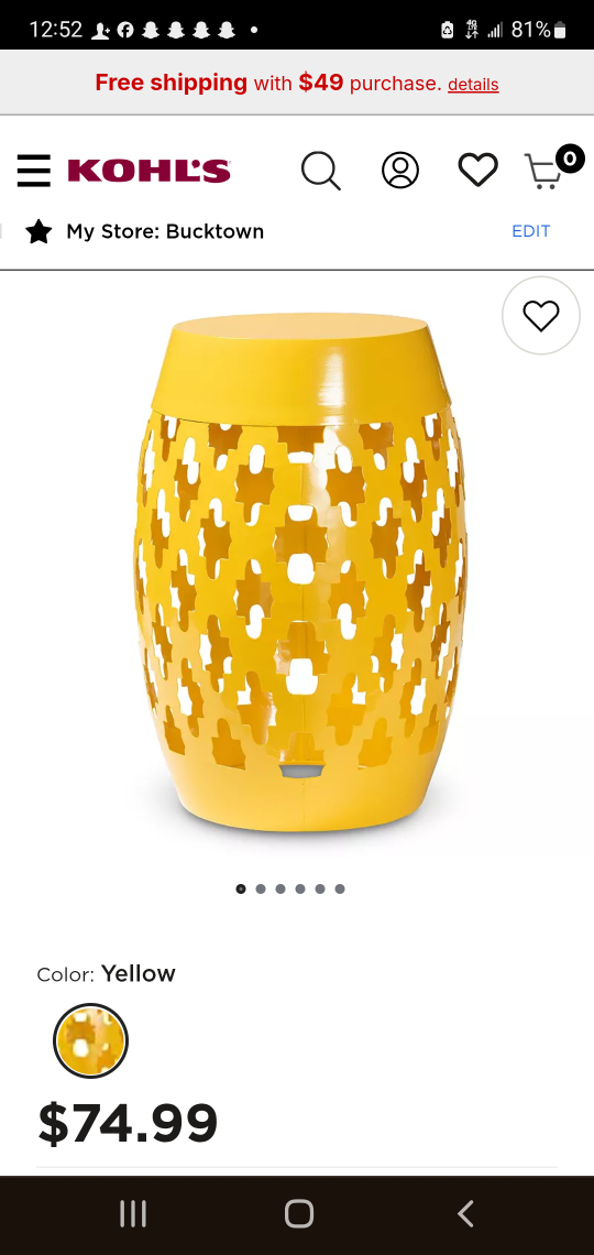 Modern outdoor  Yellow side  Barrel table (New) - photo 5