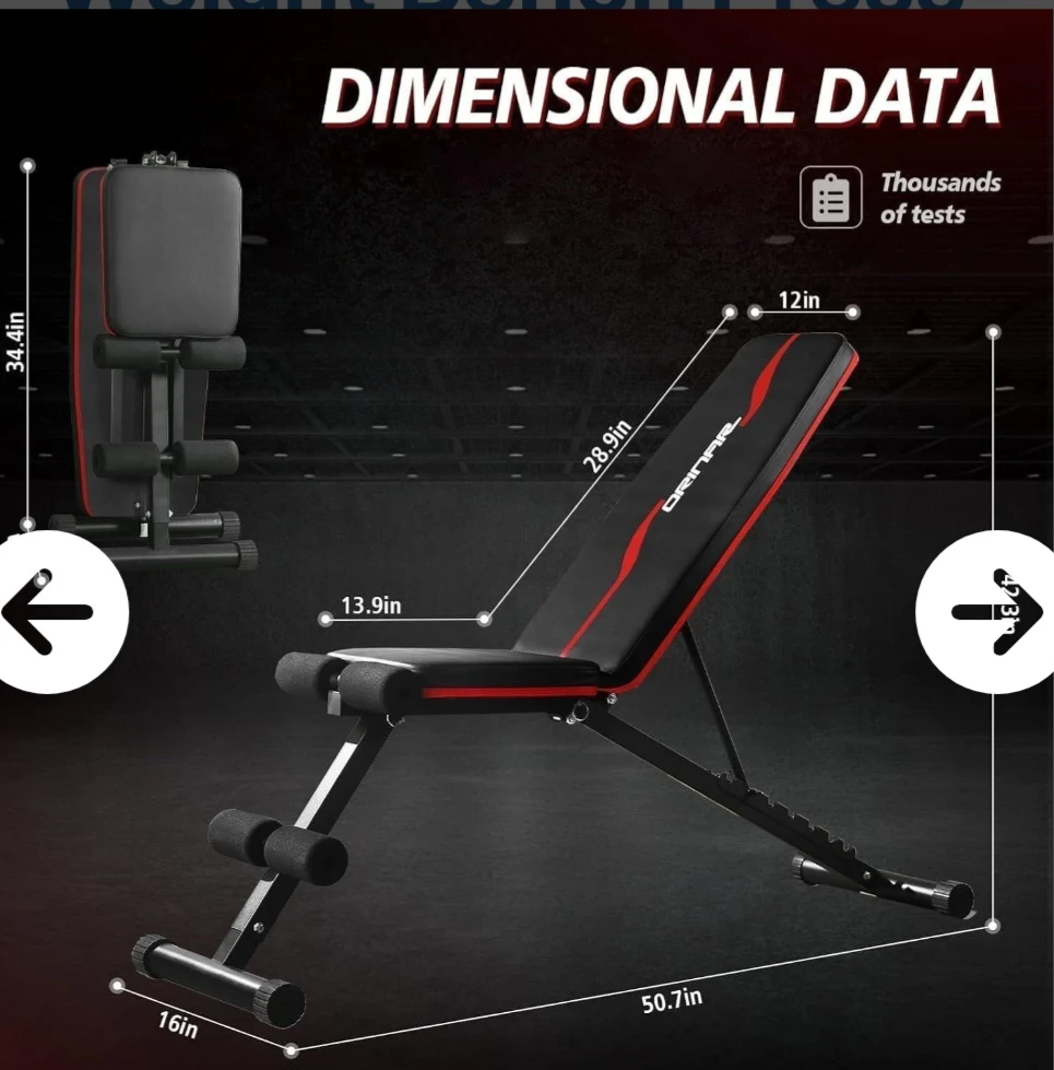 ORINAR Adjustable Weight Bench - photo 2