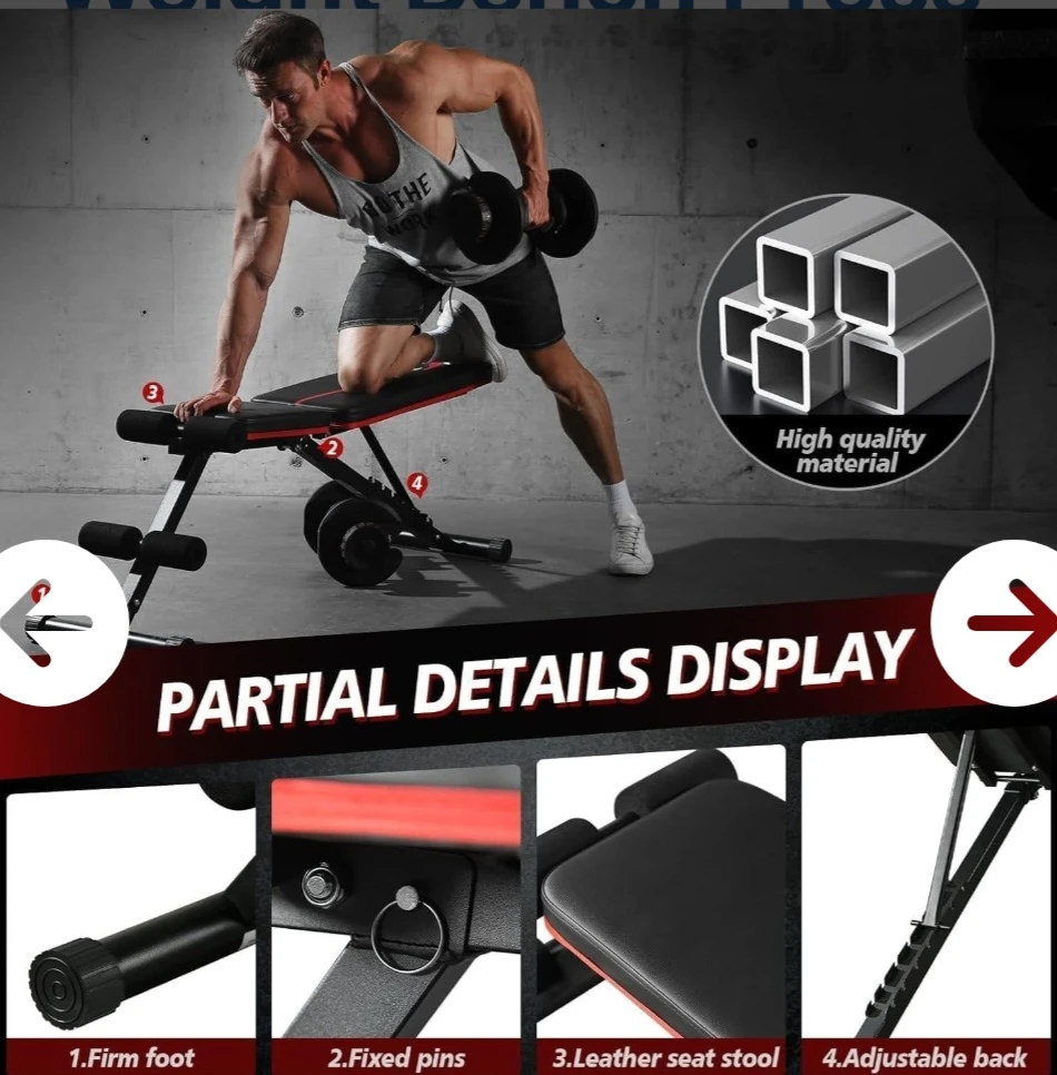 ORINAR Adjustable Weight Bench - photo 4