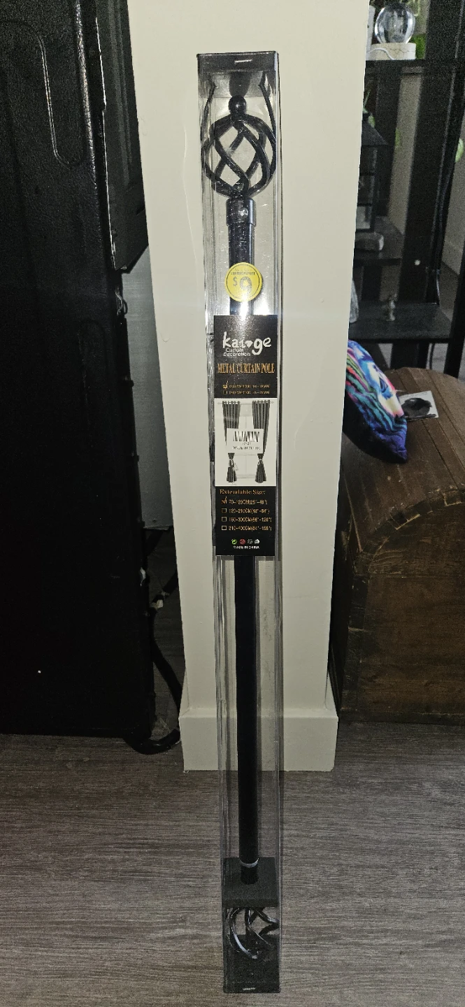 KANGE Metal Curtain Pole - Black