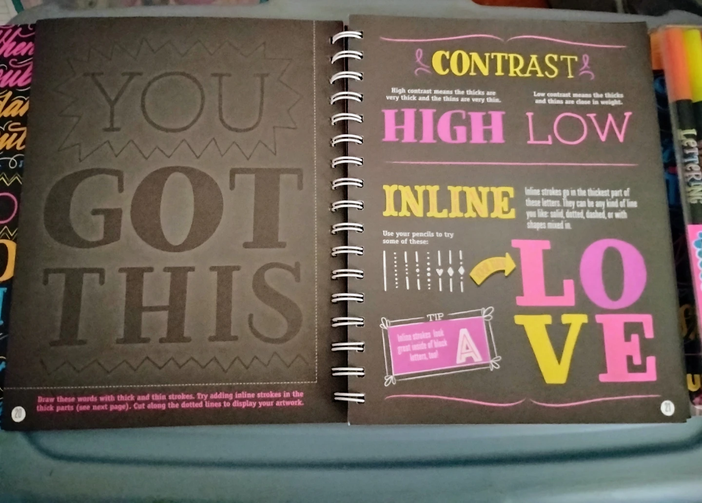 Klutz Neon Chalk Lettering Book with Markers - photo 2