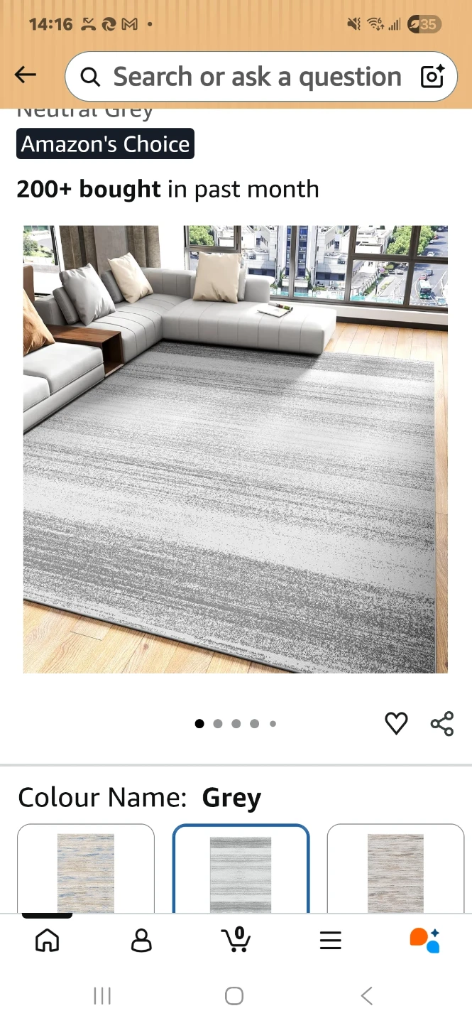 MontVoo 5x7 ft Modern Abstract Area Rug - Neutral Grey