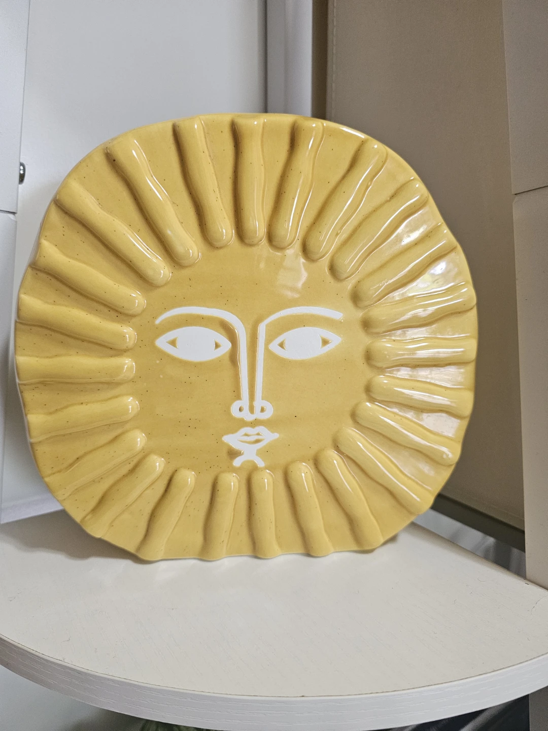 DOiY Sun Face Vase Yellow Ceramic - photo 3