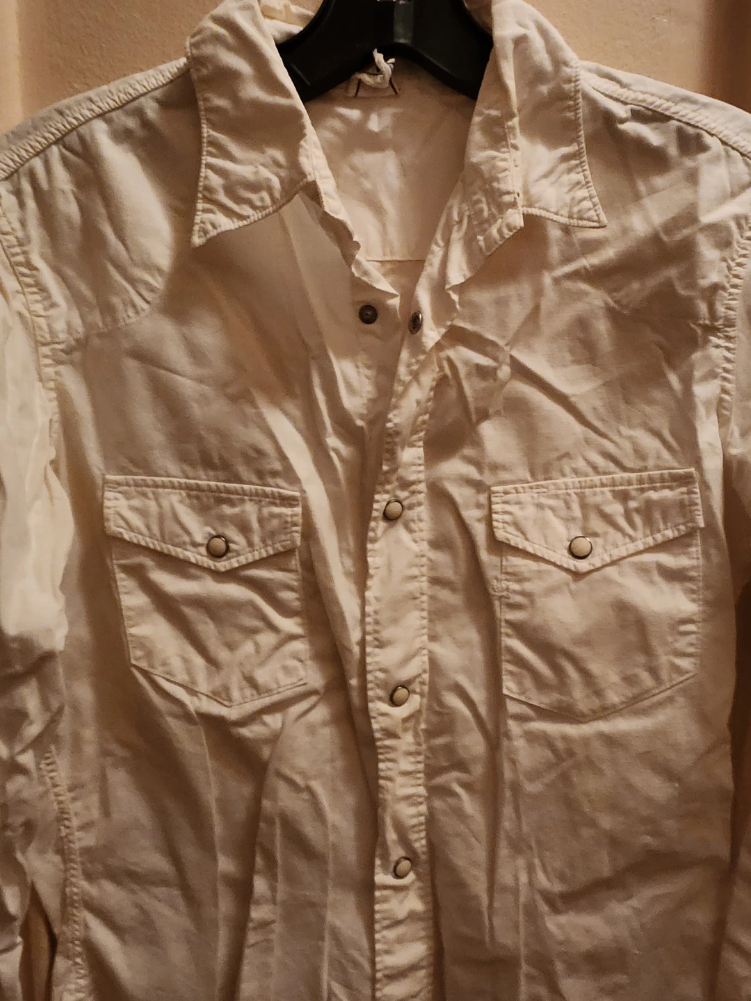 White Long Sleeve Western Shirt women's 8 10 12