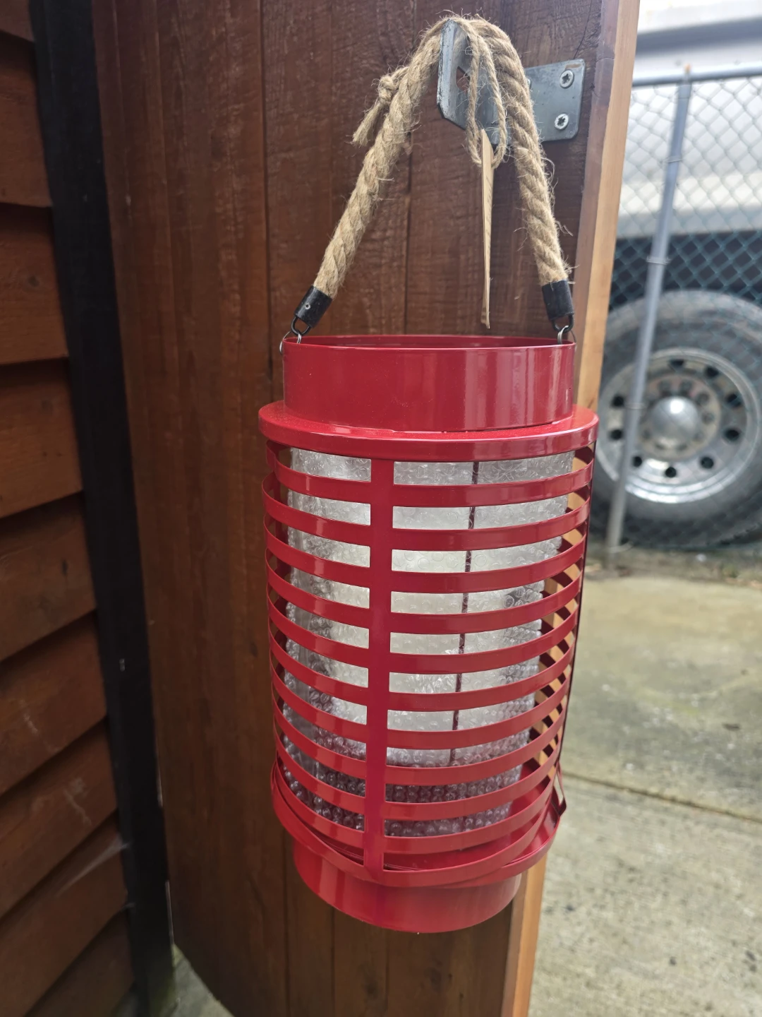 Paradise Lantern with Flameless Candle - Red