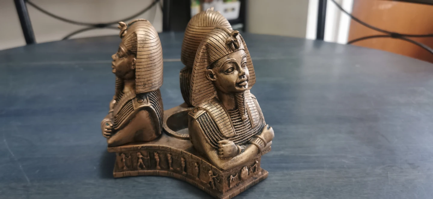 Egyptian Sphinx Busts Candle Holder - photo 2