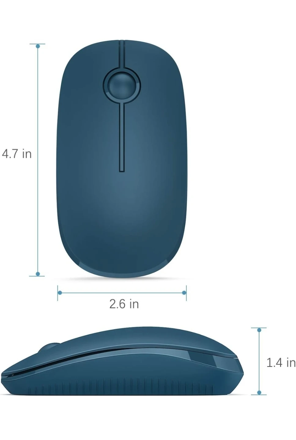 Wireless Mouse, Vssoplor 2.4G Slim Slient Portable - photo 5