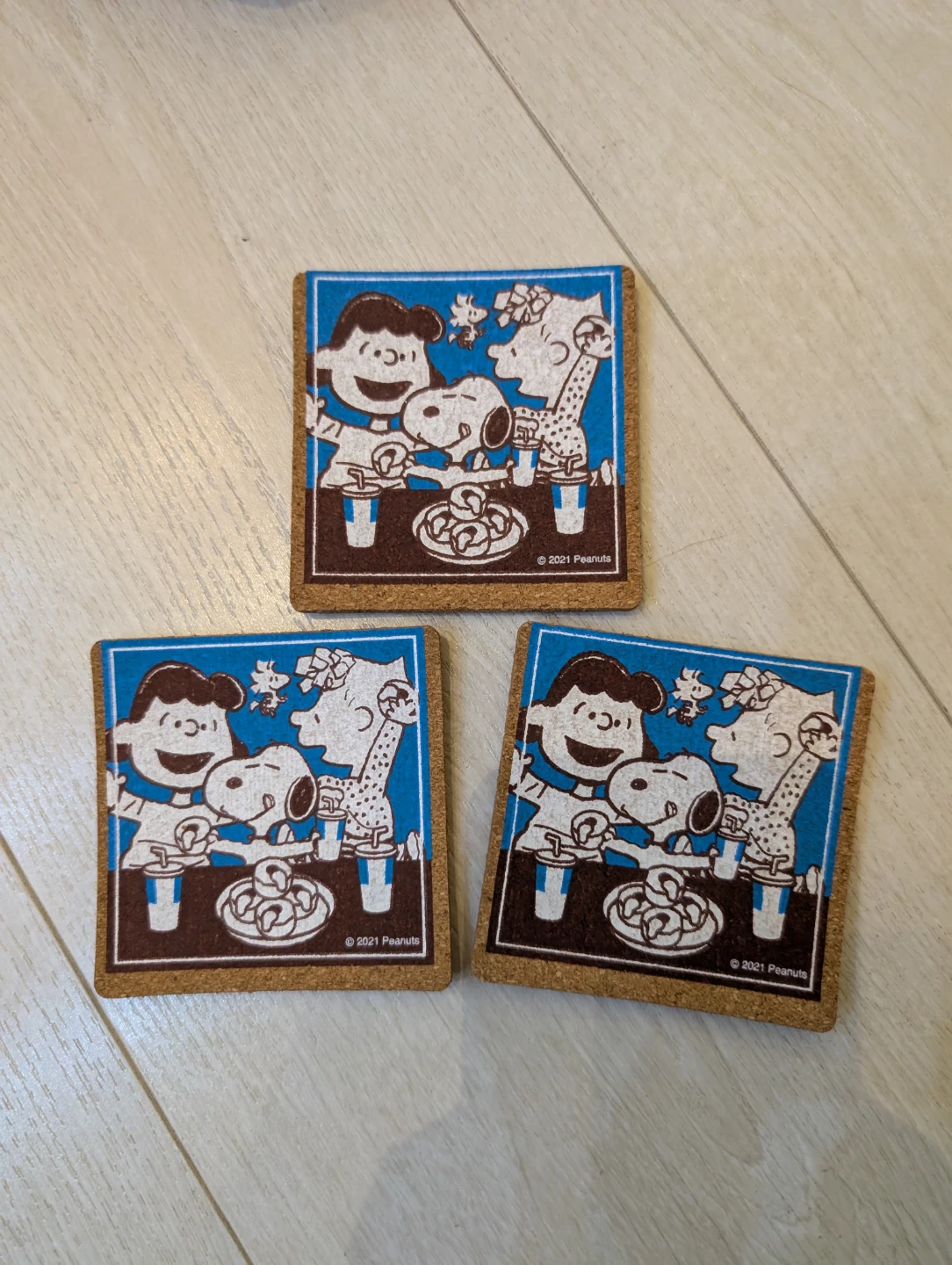 Peanuts Coasters (Set of 3) 3 inches in size
