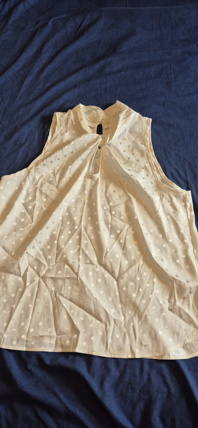 Women's Polka Dot Sleeveless Blouse