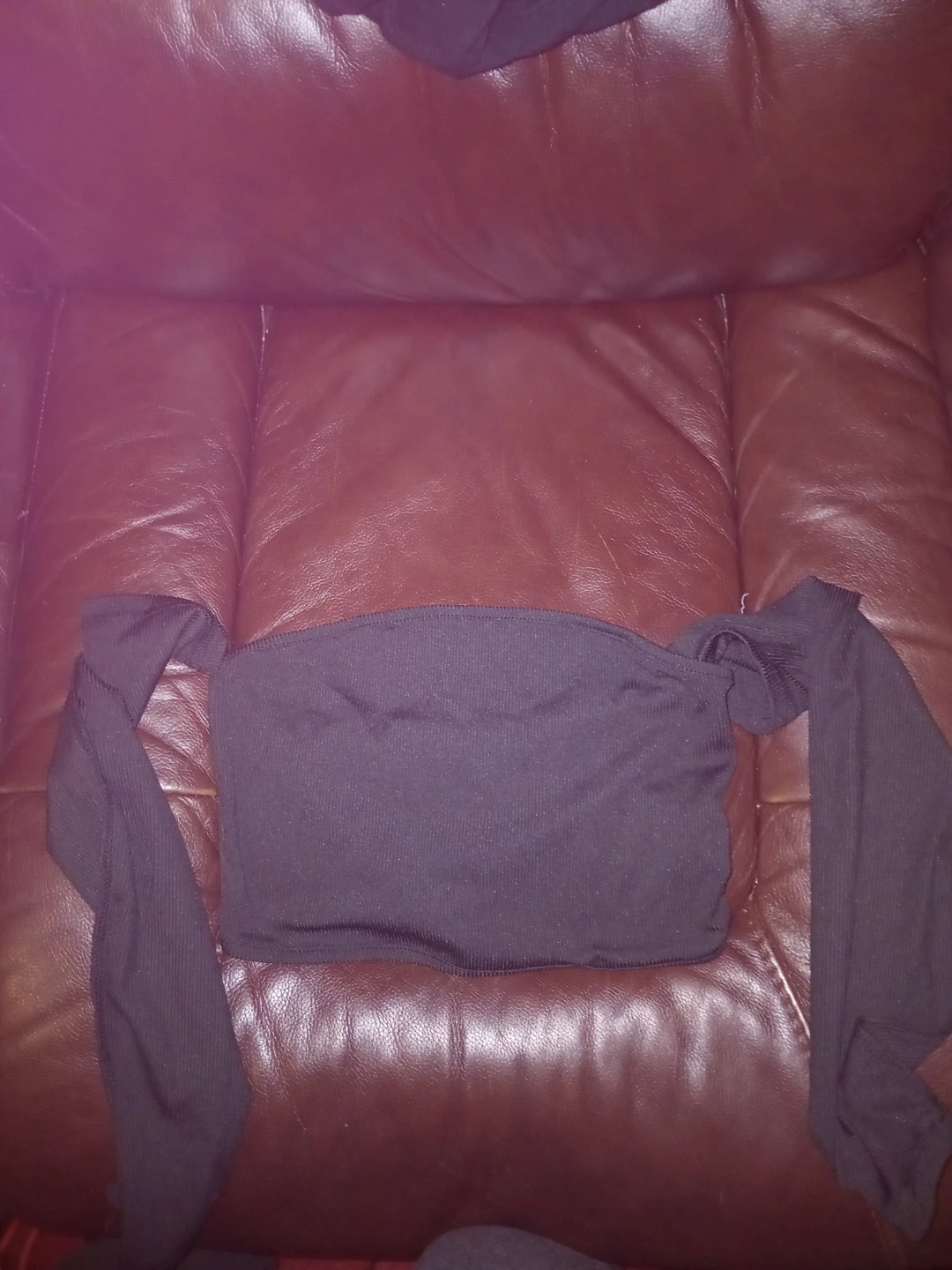SHEIN Petite S Black Long Sleeve Crop Top - photo 3