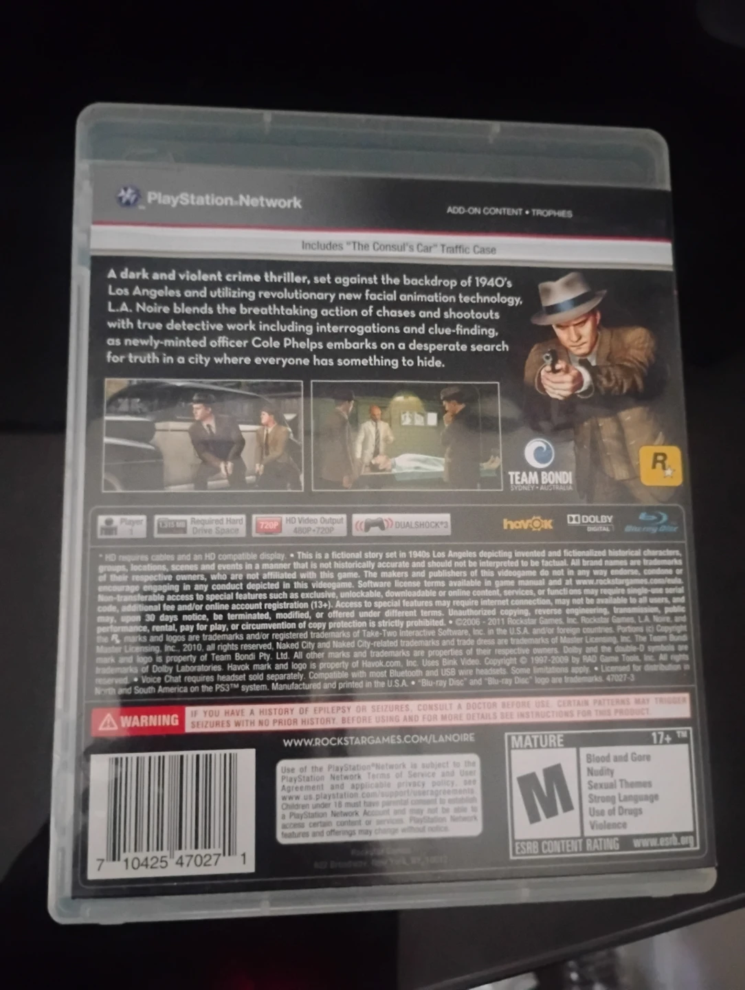 L.A. Noire PlayStation 3 (PS3) Video Game - photo 5