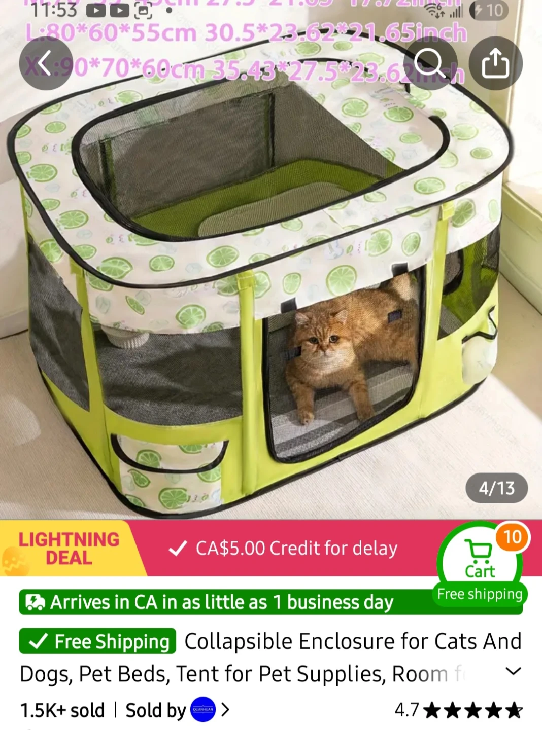 Portable Pet Playpen Enclosure