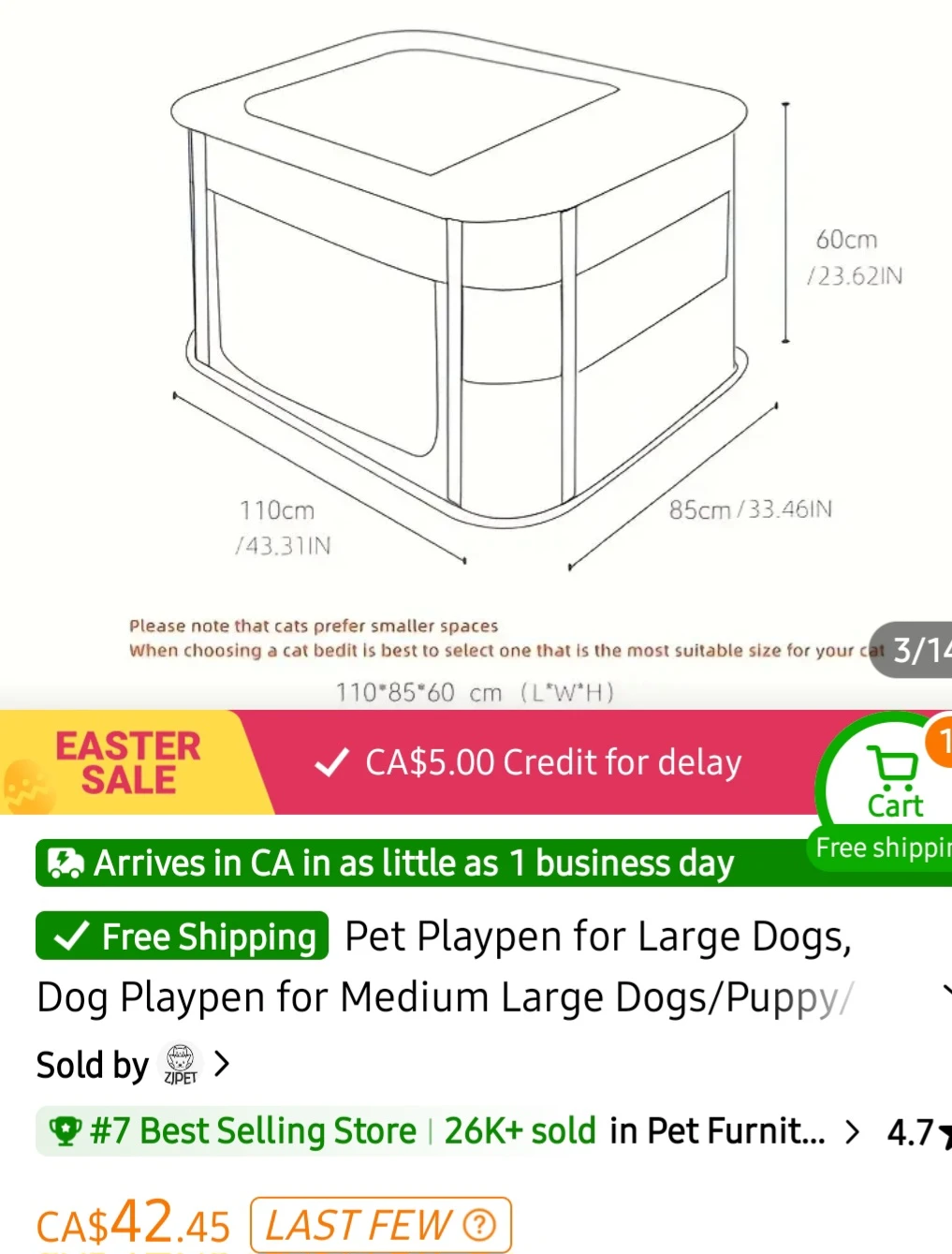 Portable Pet Playpen Enclosure - photo 4