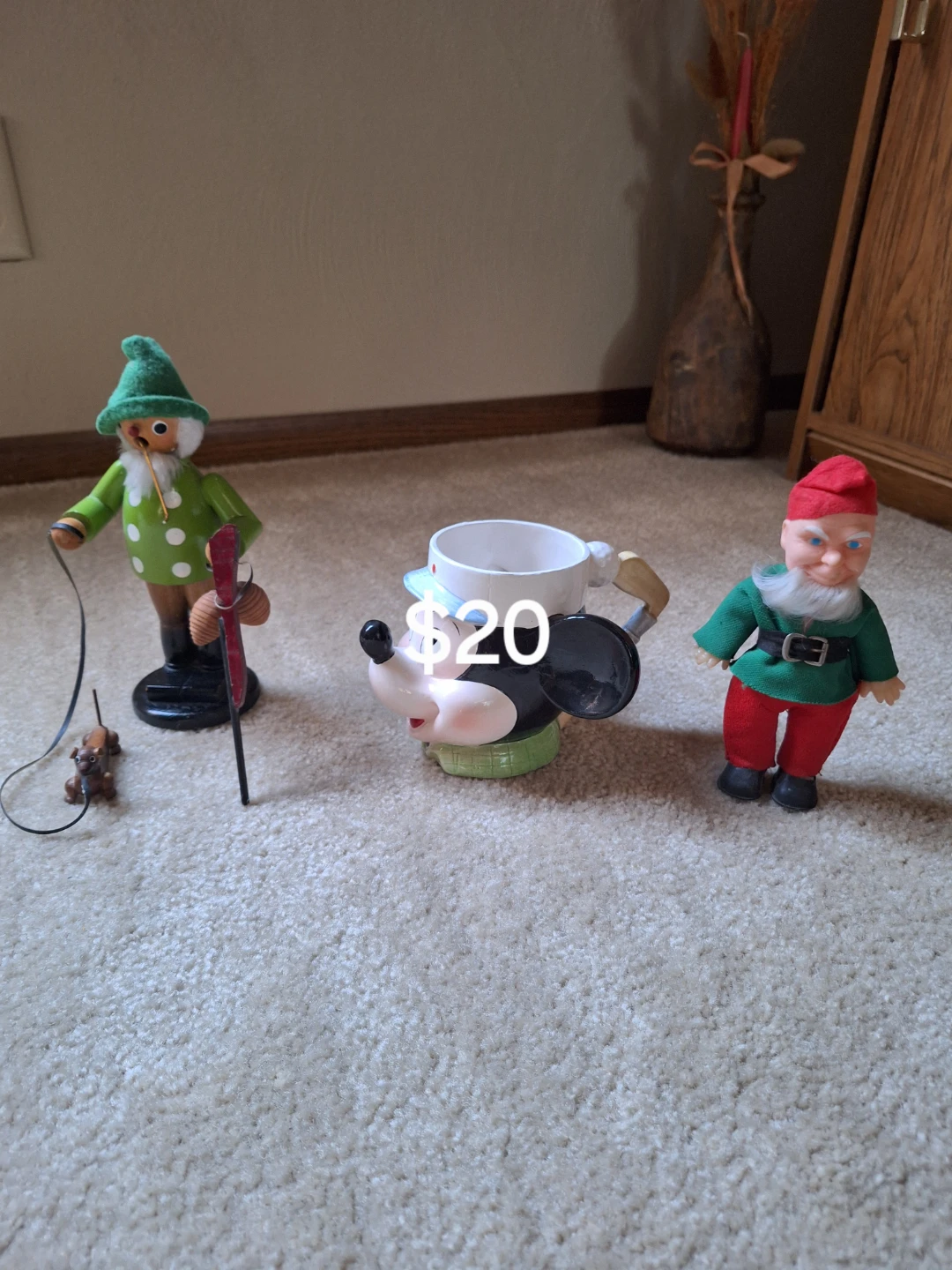 Mickey Mouse Mug & Christmas Figurines