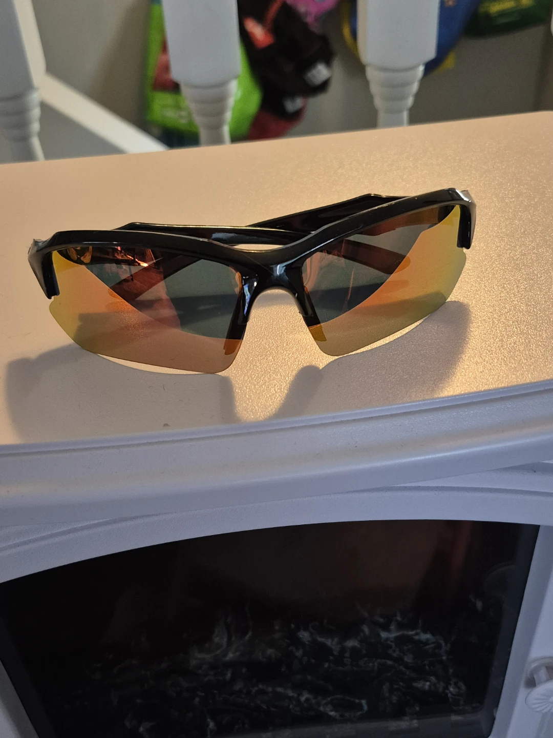 Orange polarized sunglasses