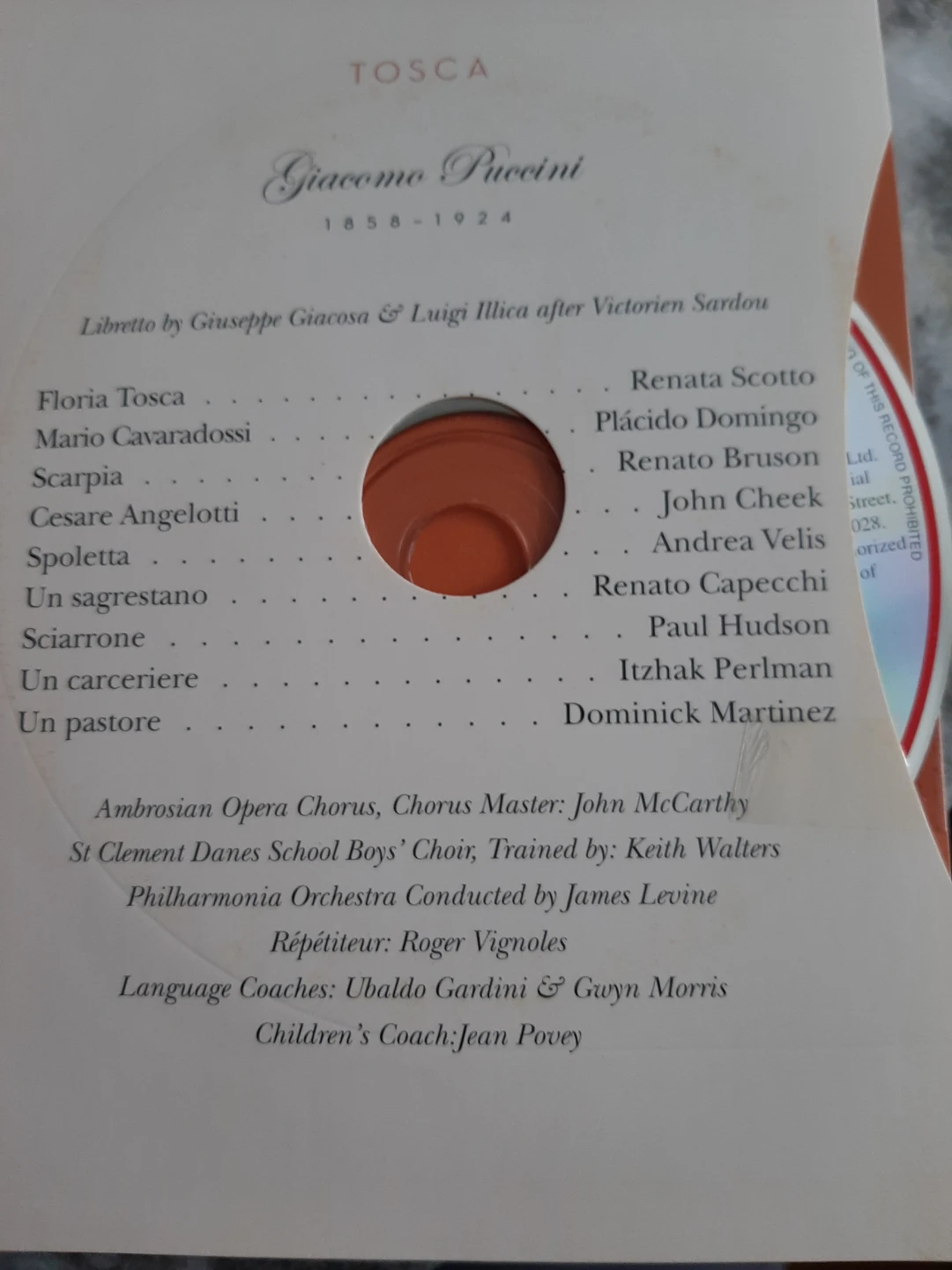 Tosca by Giacomo Puccini Opera with 2 CDs - photo 3