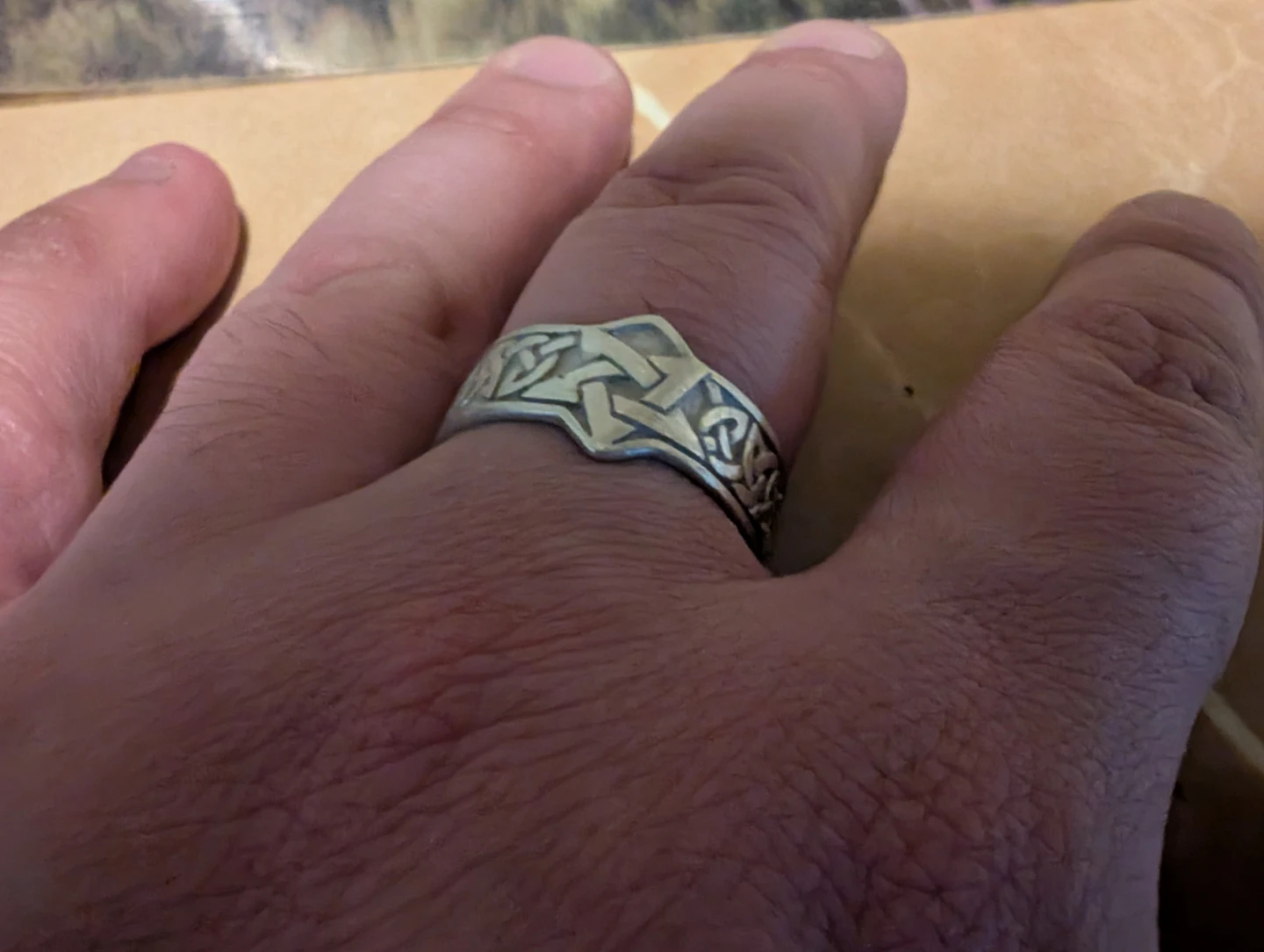 Three Sterling Silver Ring Set - Celtic Knot & Minimalist - photo 5