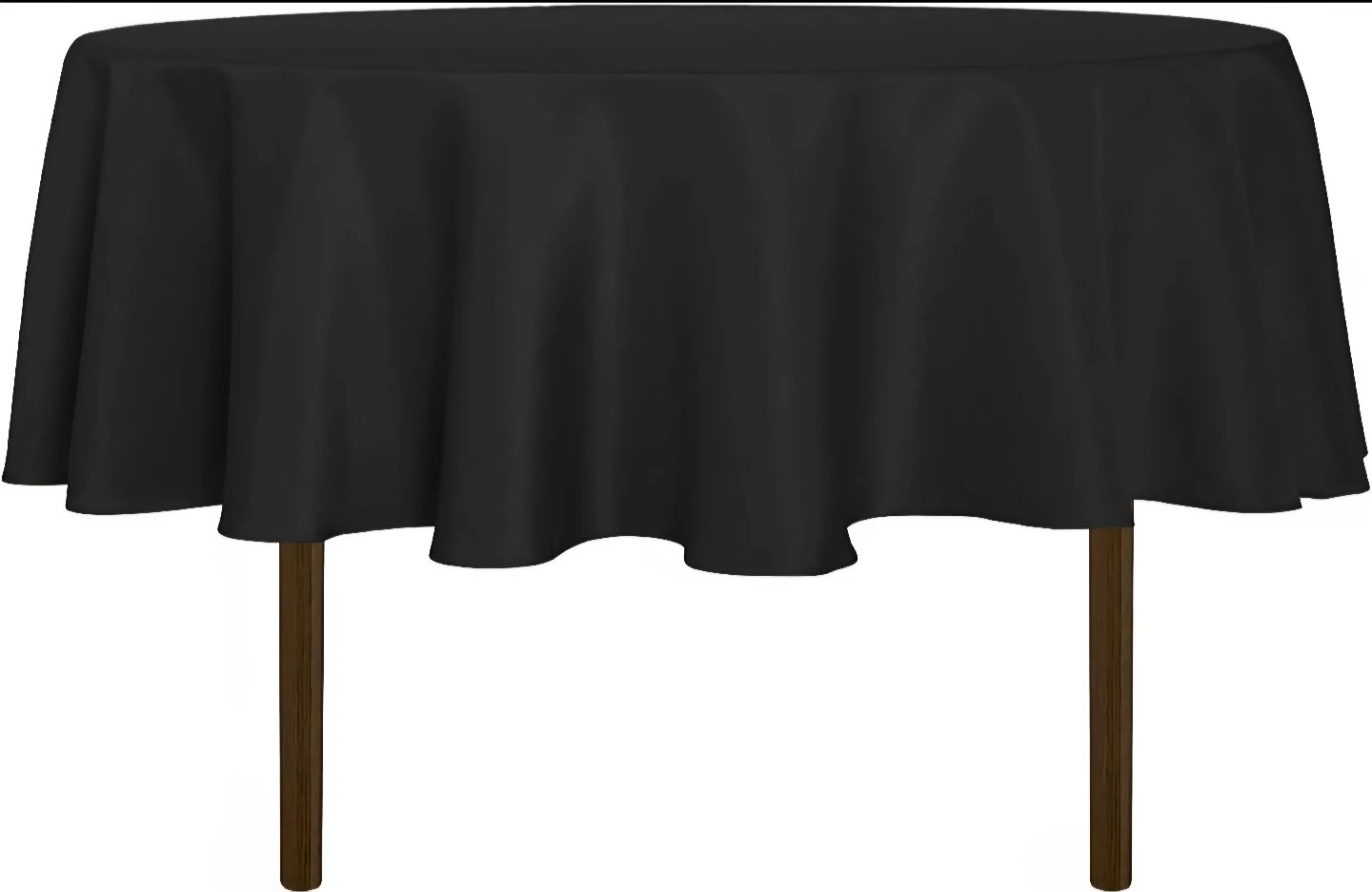 Sancua Round Tablecloth - 70x66 Inch Black