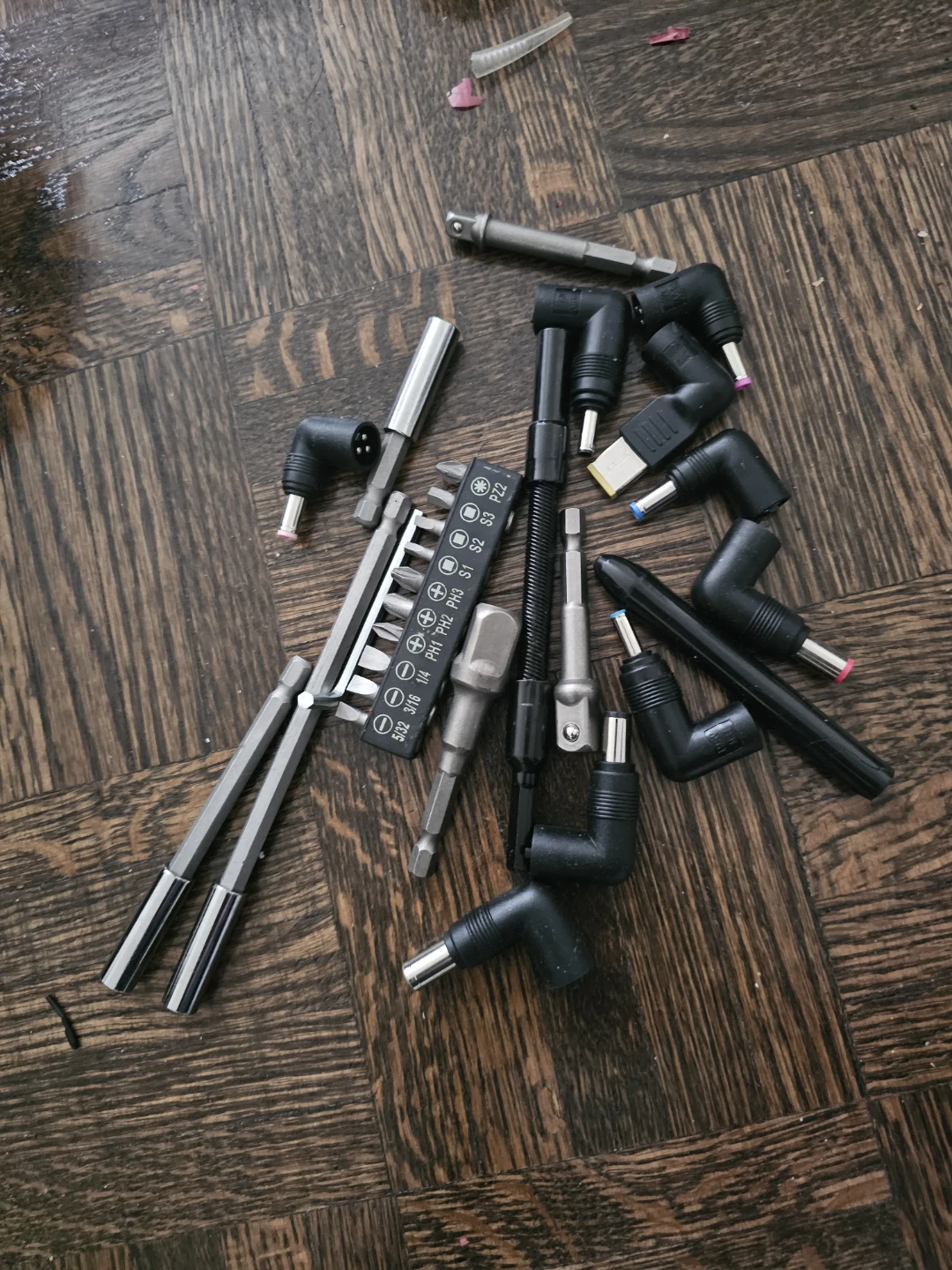 Assorted Electronics Adapters and Bits