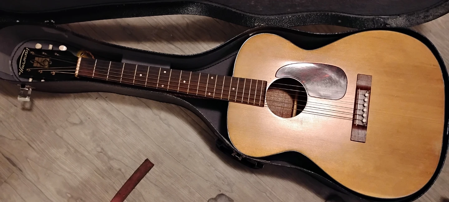 Harmony Acoustic Guitar with Case - photo 2