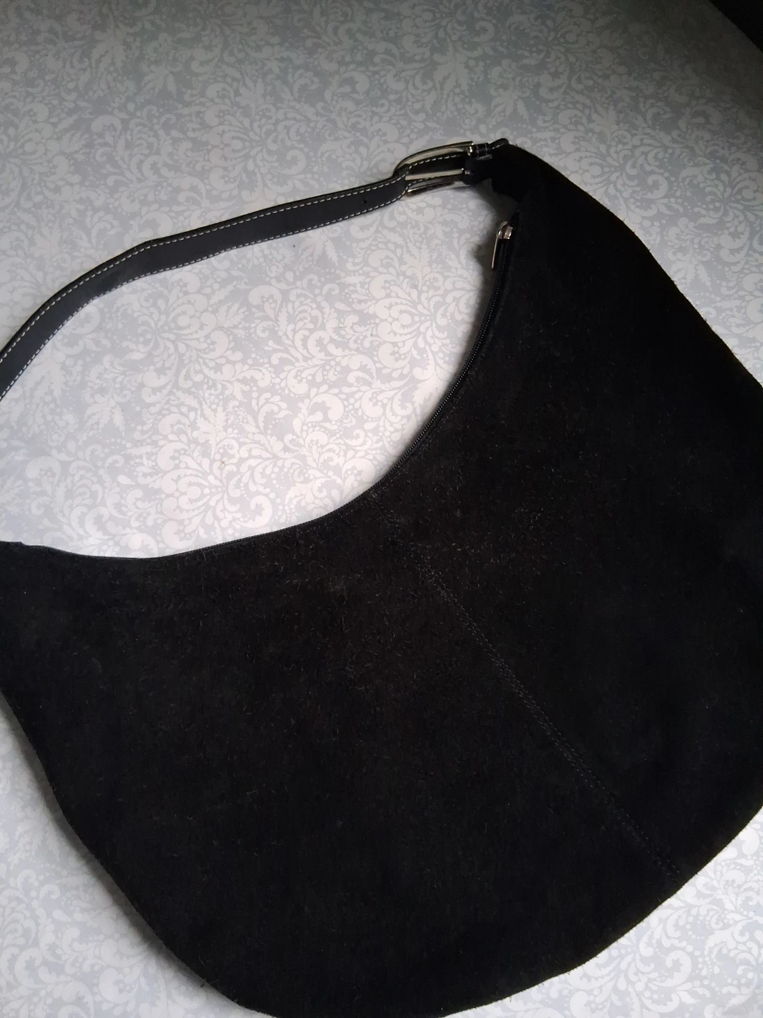 Dabnier Black Suede Hobo Bag - photo 2