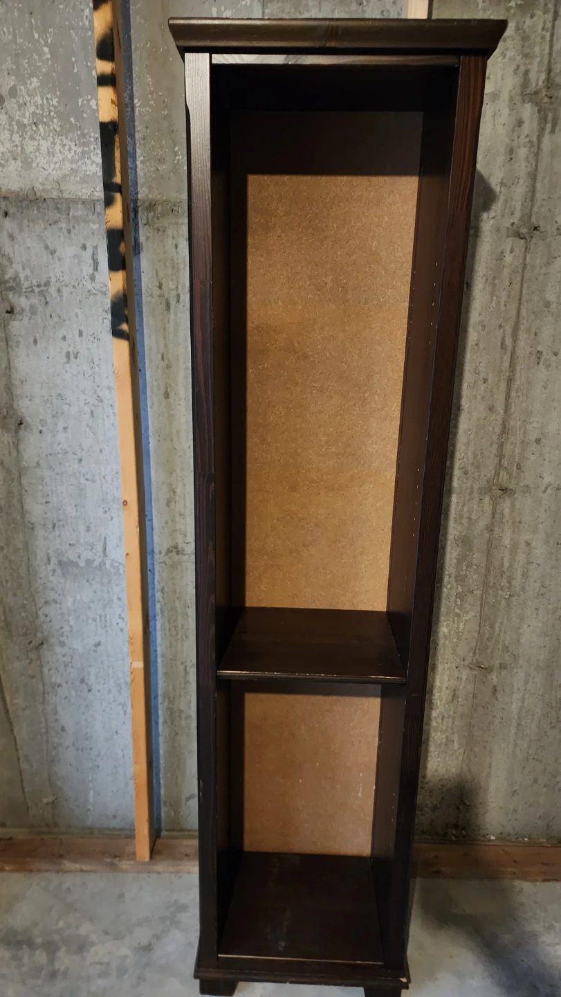 Dark Brown Tall Narrow Bookcase