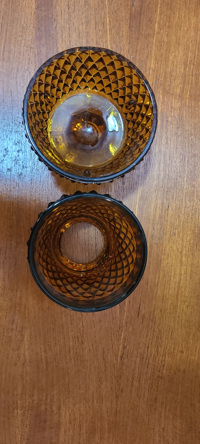 Vintage Amber Glass Votive Candle Holder - photo 4