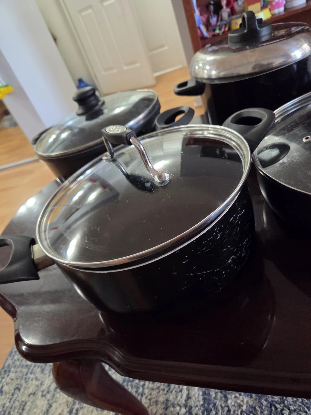 Set of 5 Black Pots and Pans - photo 4