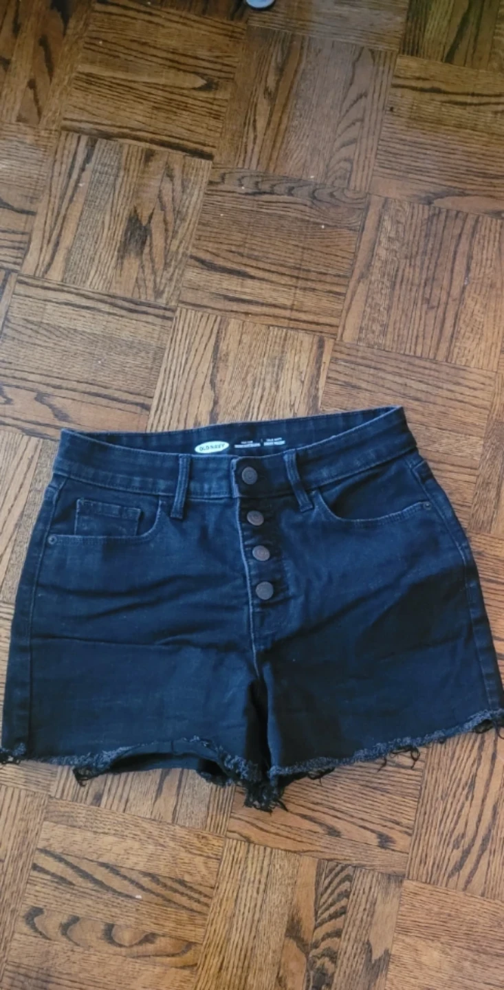 Old Navy Black High Rise Denim Shorts Size 4