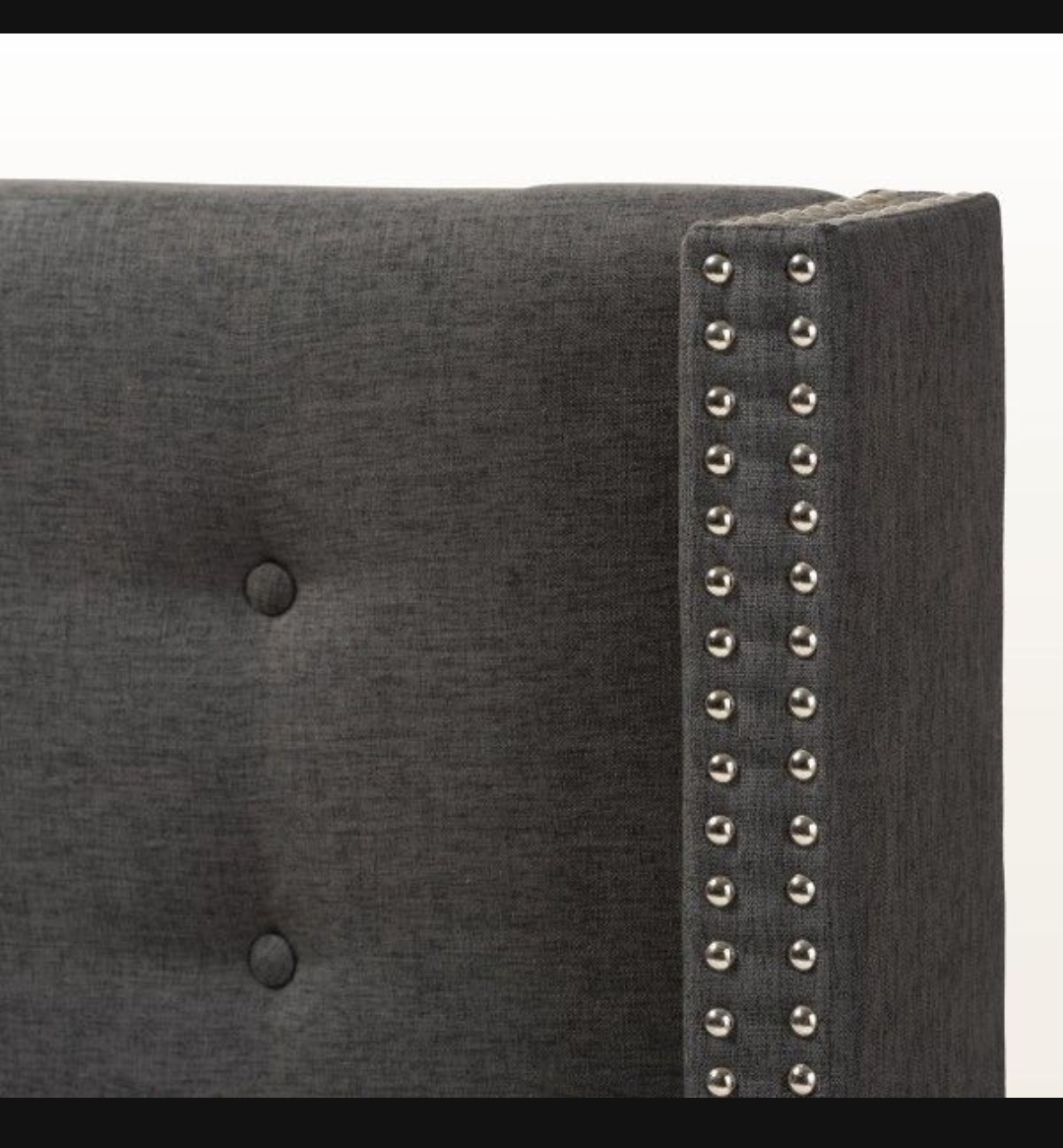 Dark Gray queen Tufted Wingback Headboard(NEW In Box) - photo 4