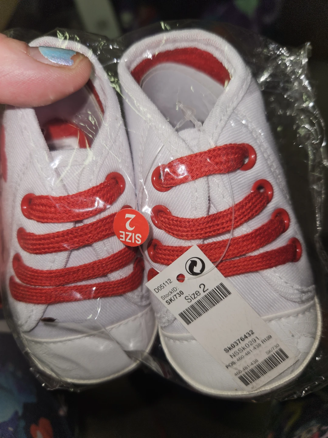 Baby Shoes "I Love Dad" White/Red Size 2