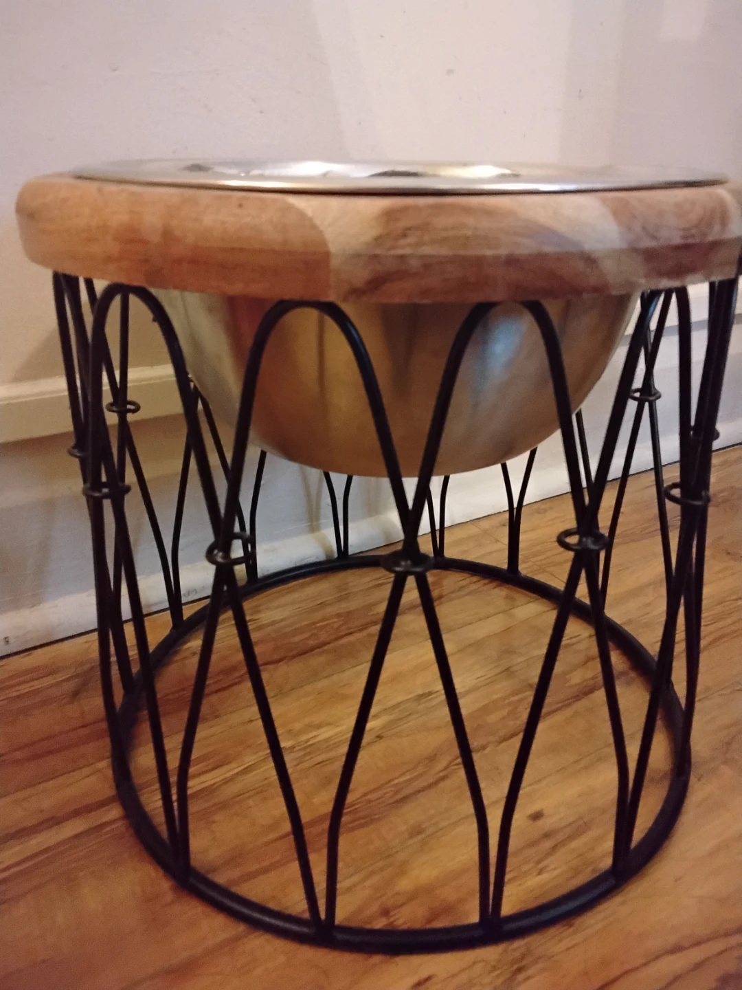 Elevated Pet Food Bowl Stand with Stainless Steel Insert - photo 2