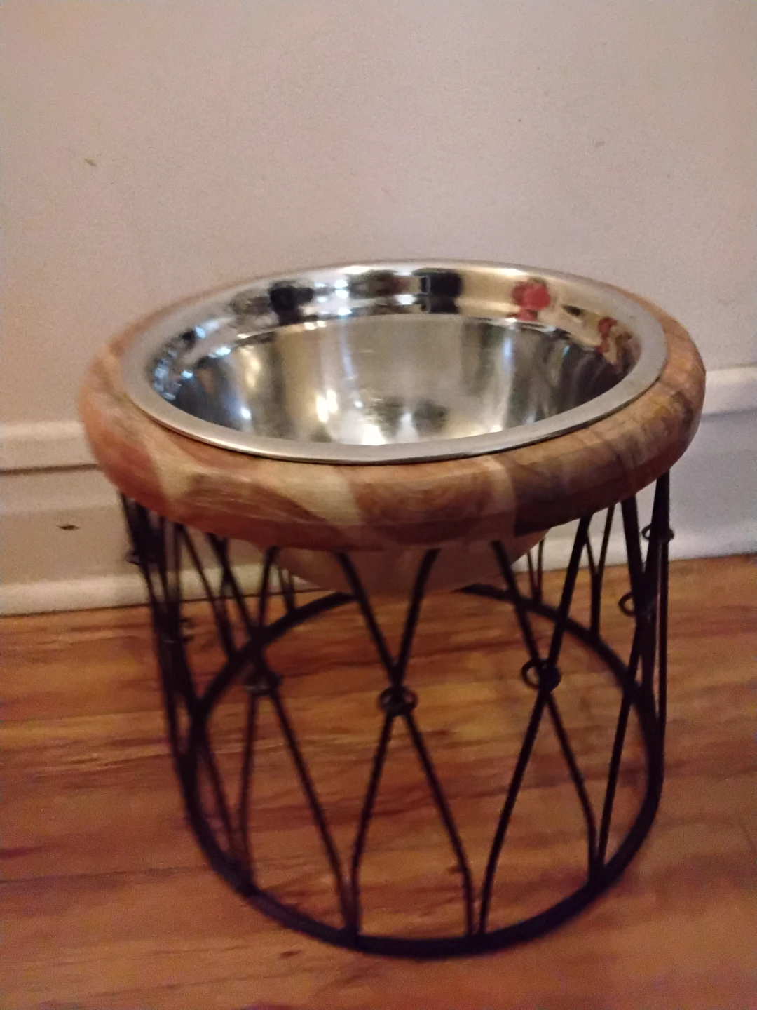 Elevated Pet Food Bowl Stand with Stainless Steel Insert - photo 3