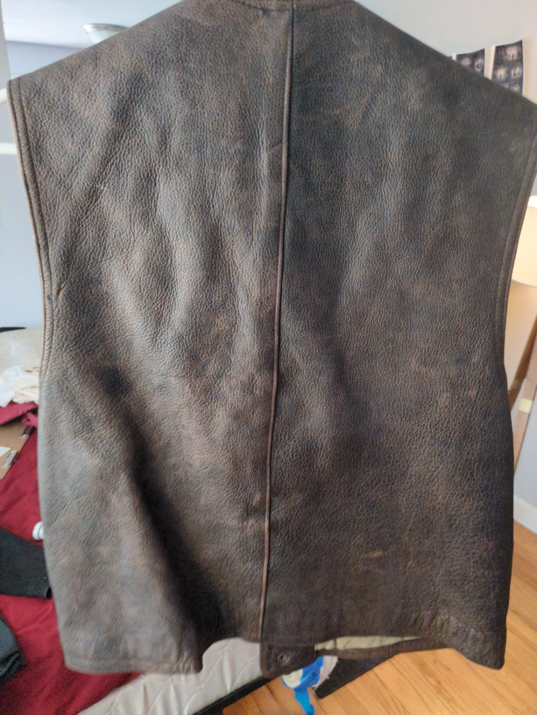 Structure Brown Leather Vest - Men's Medium - photo 3