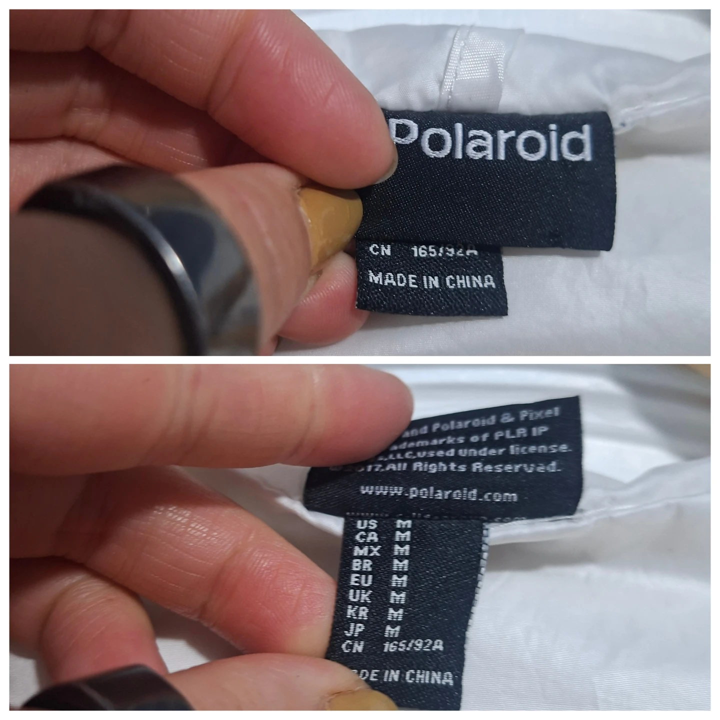 Polaroid White Rainbow Windbreaker Jacket (M) - photo 3