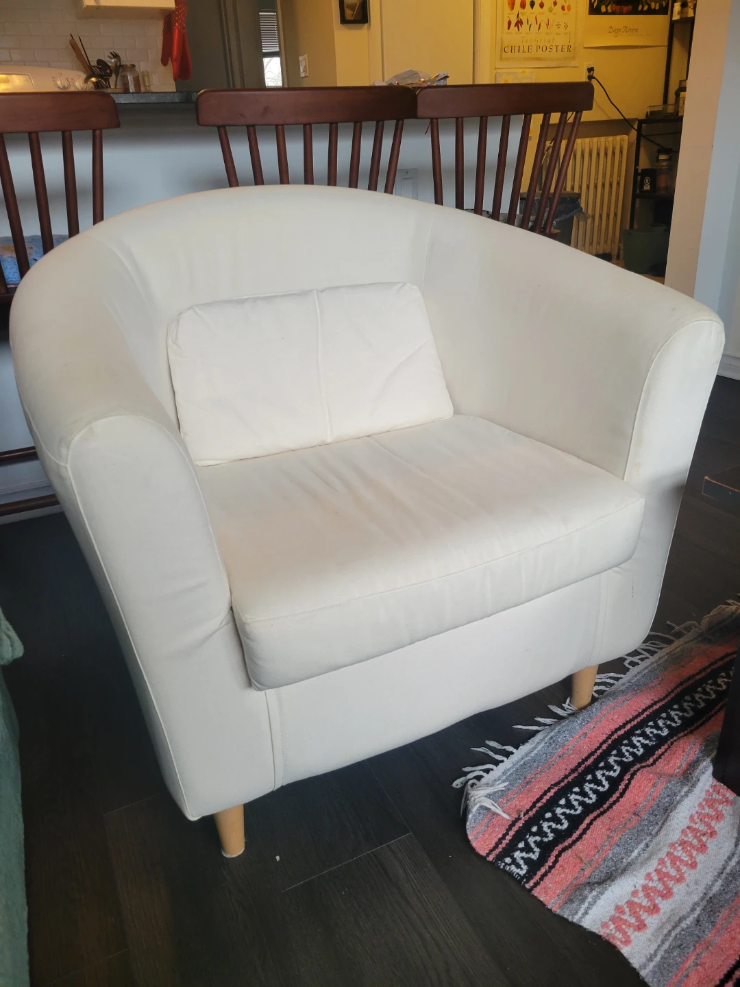 Cream accent chair
