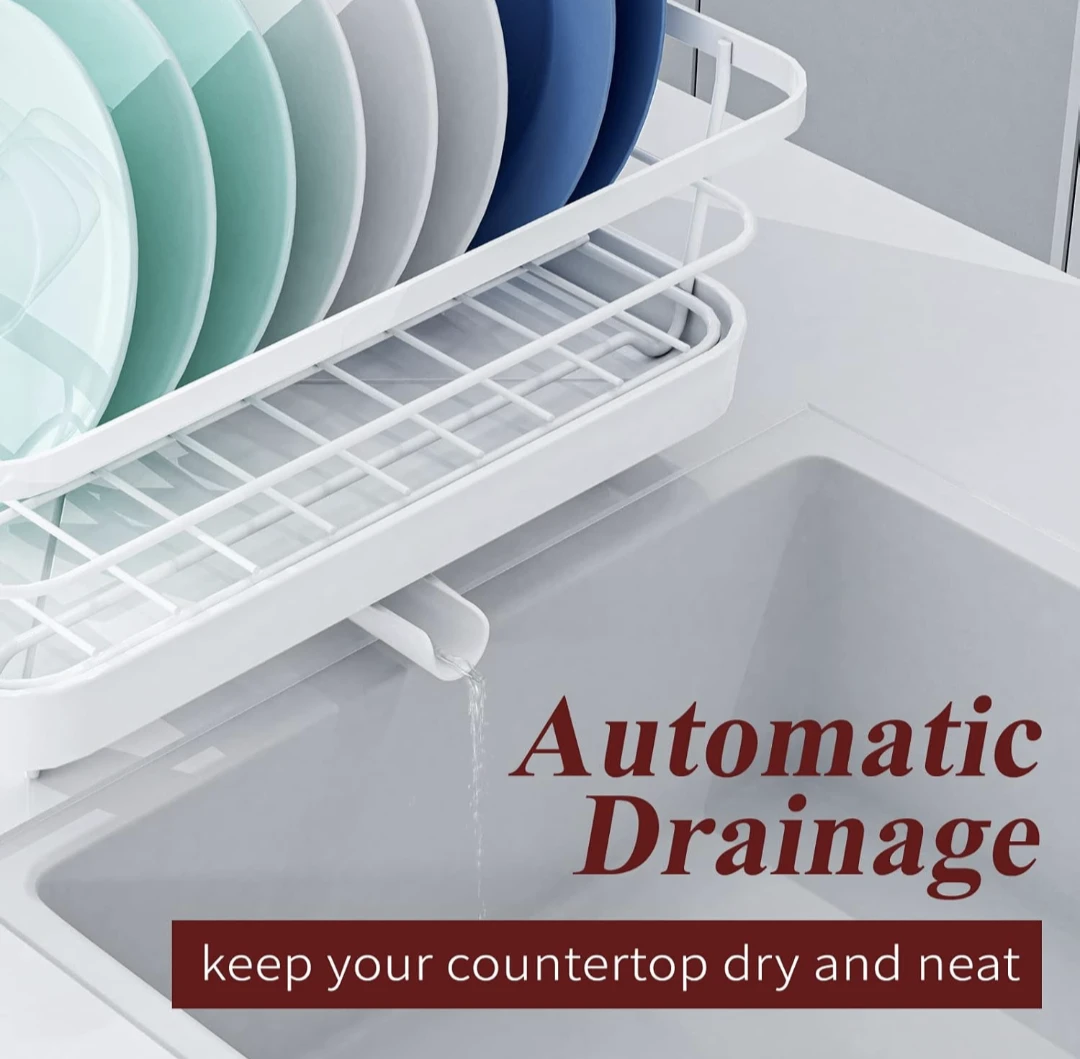 White 304 Stainless Steel Dish Drying Rack