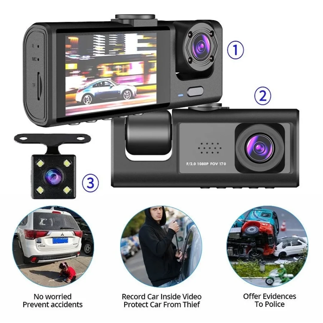 Dual Dash Cam 1080P Front and Interior