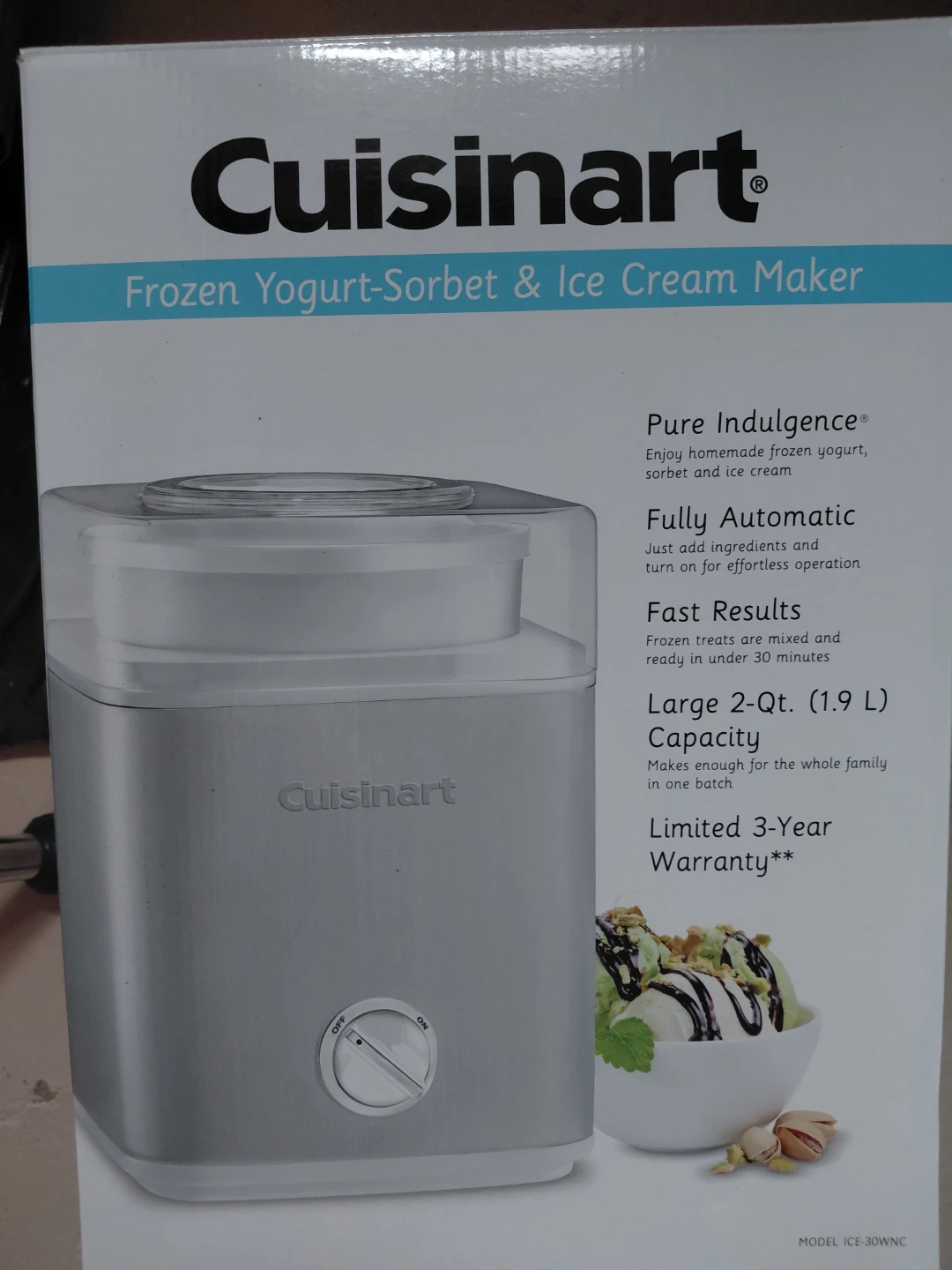 Cuisinart Frozen Yogurt-Sorbet & Ice Cream Maker - photo 2