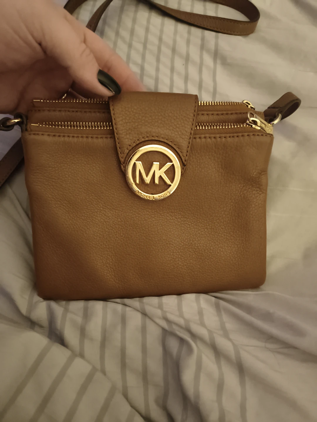 Michael Kors Brown Leather Crossbody Bag