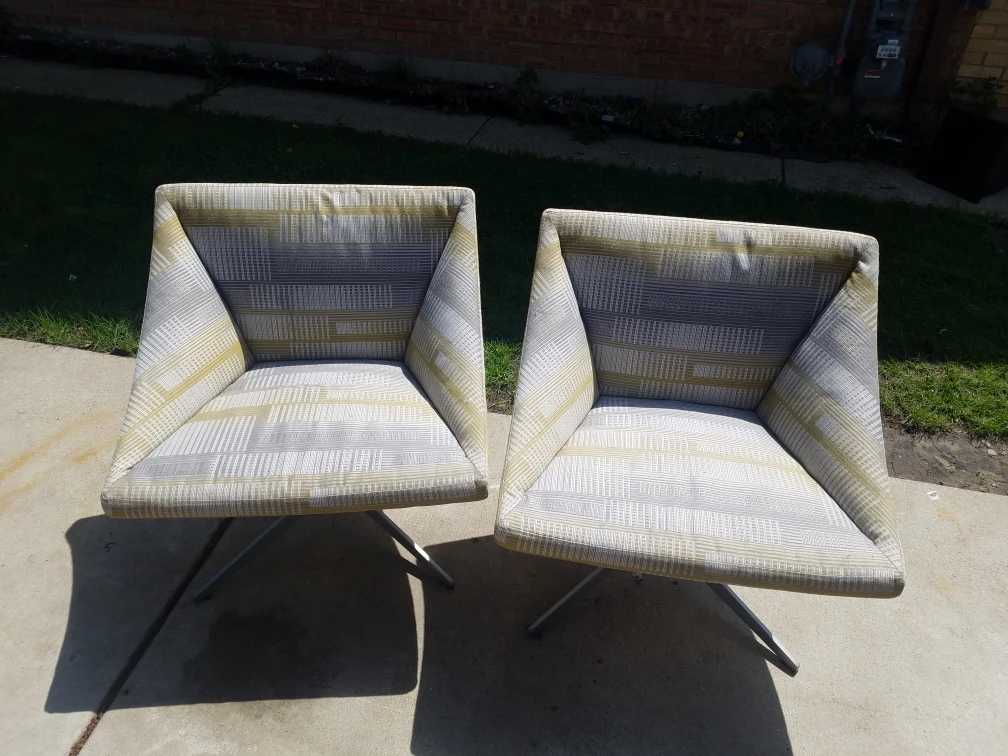 Davis Furniture Mid Century Modern Accent Chairs - Pair