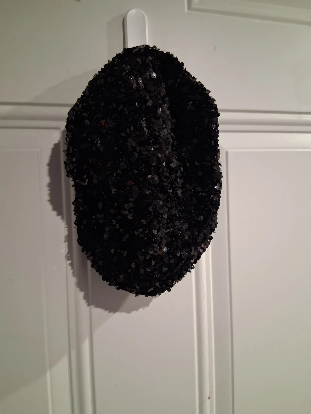 Black Sequin Baseball Cap