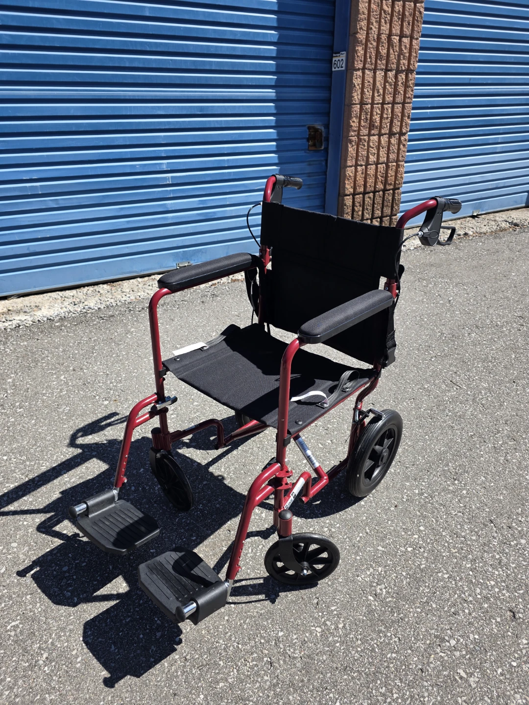 Transport wheelchair 19" seat, Great condition