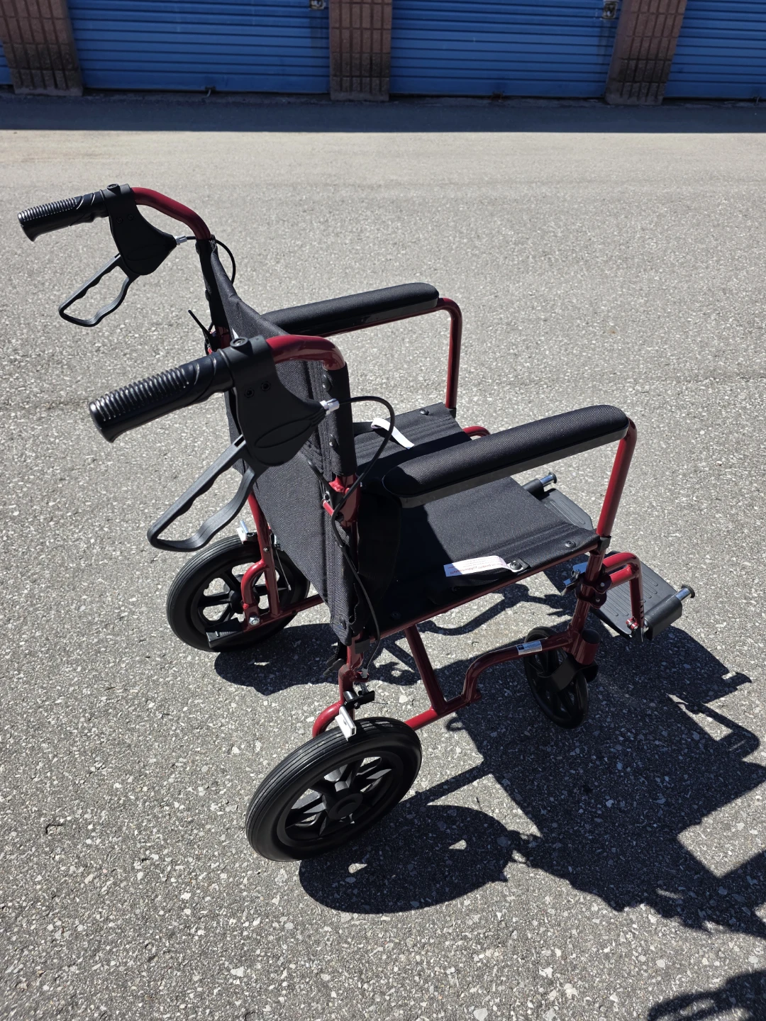 Transport wheelchair 19" seat, Great condition - photo 2