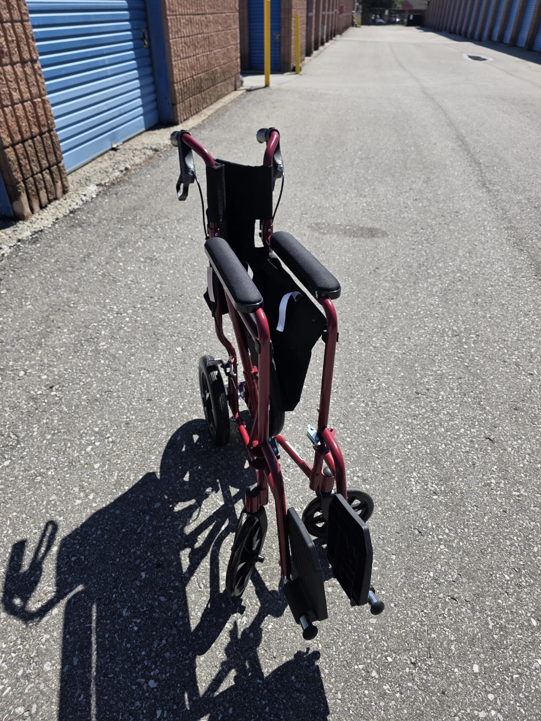 Transport wheelchair 19" seat, Great condition - photo 4