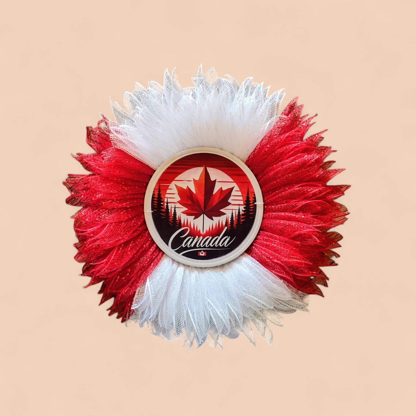 Canadian Flag Maple Leaf Wreath