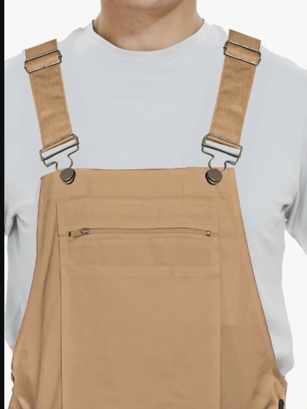 Men's Work Idea Tan Canvas Bib Overalls - photo 3