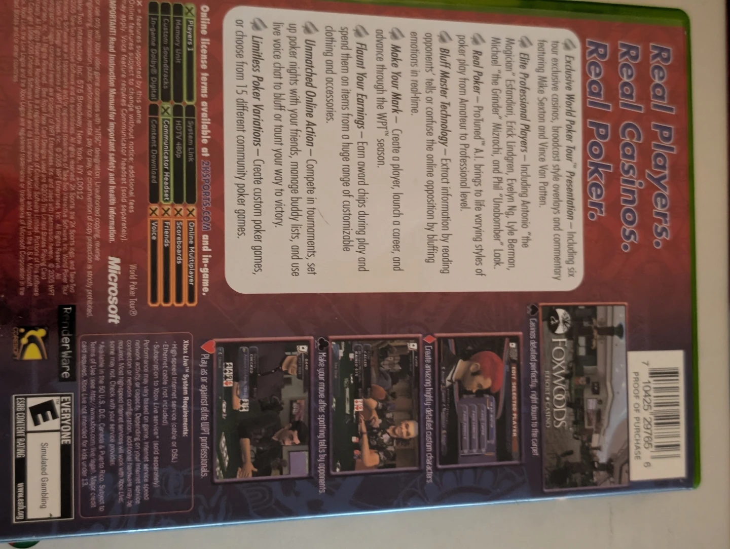 Xbox World Poker Tour Game - photo 2
