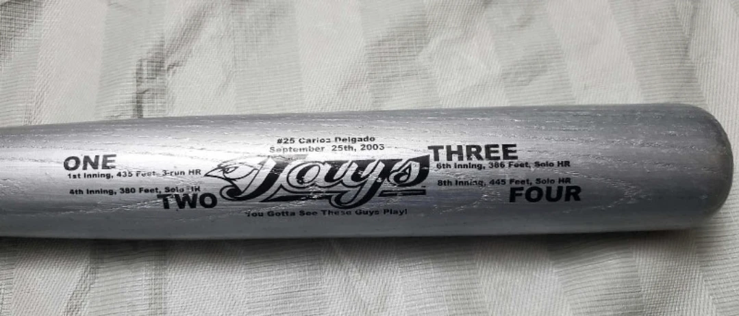 New SGA Louisville slugger Delgado commerative baseball bat